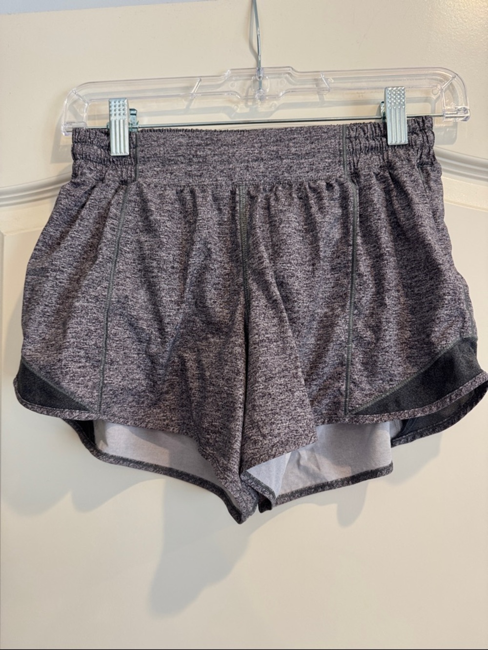 Lululemon Women's Heathered Gray Performance Running Shorts